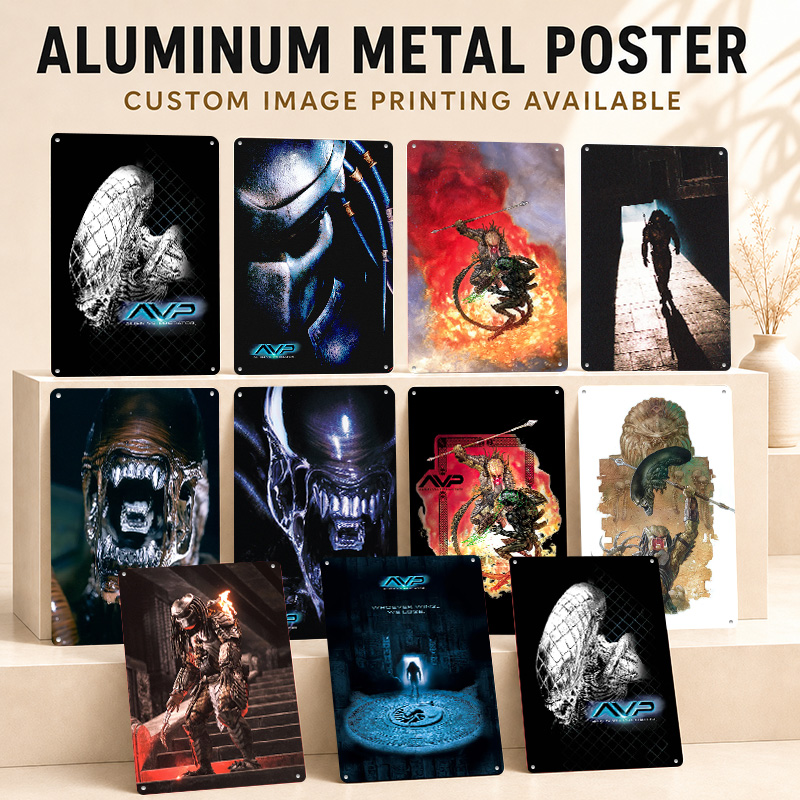 Vintage Vs Collectible - Alien Vs Predator Gedrukte Posters Op