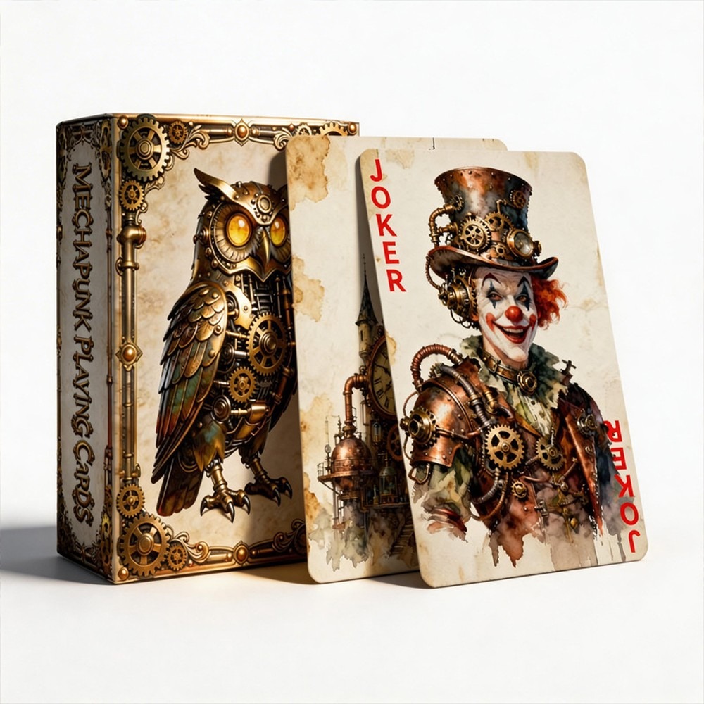 Vintage Collectible Show - Steampunk Vintage 55-kaarten poker set, dikke