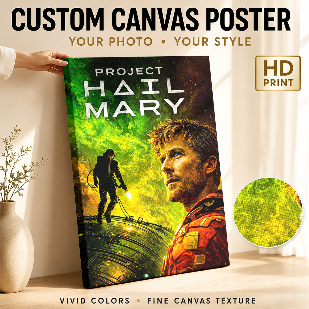 Collectible Vintage Photos - Project Hail Mary Film Canvas Poster