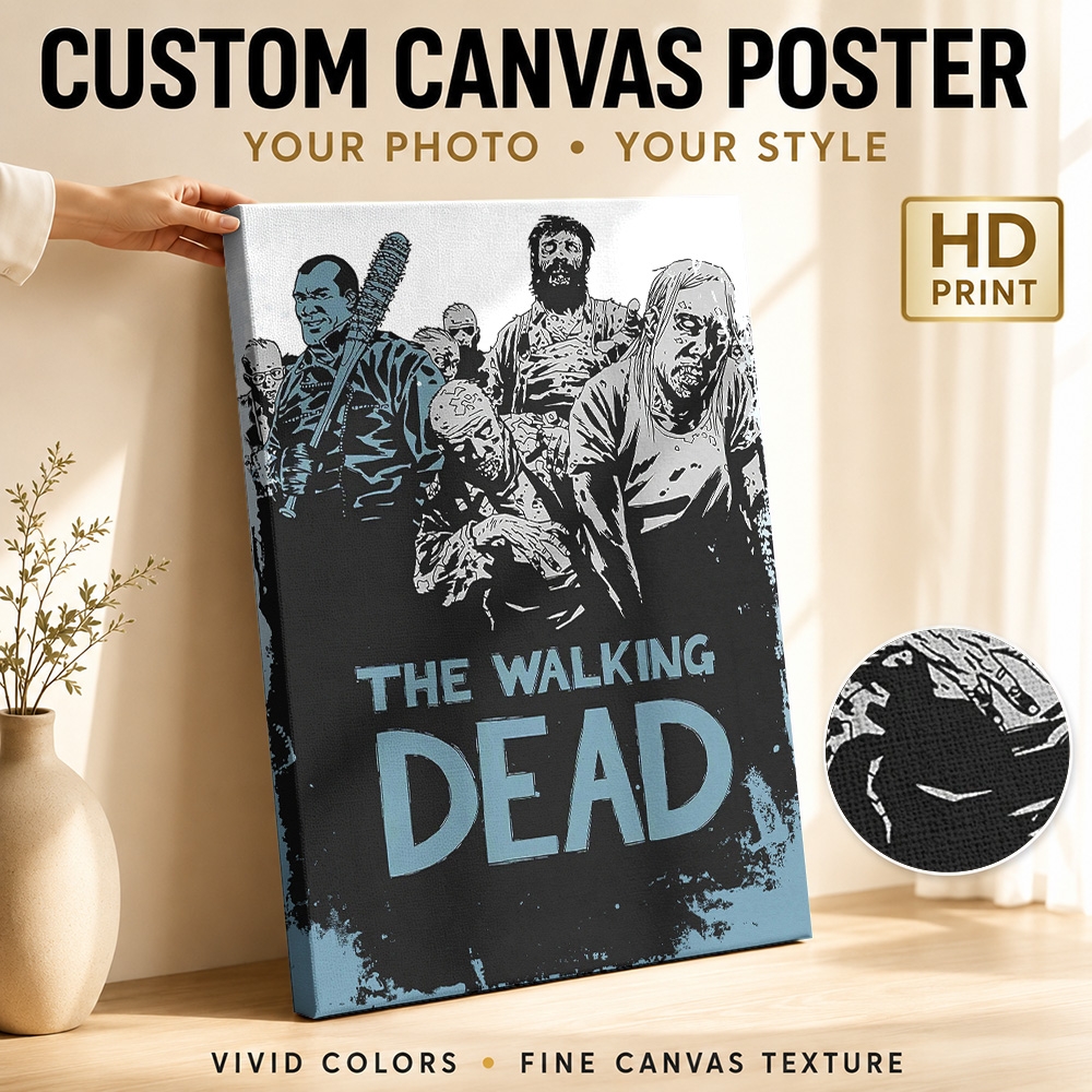 Collectible Vintage Photos - The Walking Dead Canvas Poster Aangepaste